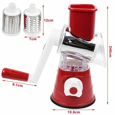 Gratificatore di formaggio rotativo manuale scatola rotonda trituratore tamburo per la triturazione delle verdure