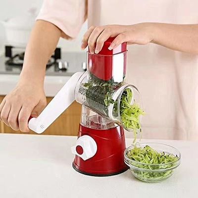 Gratificatore di formaggio rotativo manuale scatola rotonda trituratore tamburo per la triturazione delle verdure