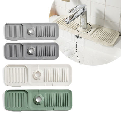 Matera di fondo in silicone impermeabile per bagno e cucina Rubinetto da tavolo Grigio chiaro
