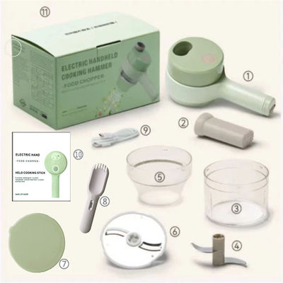 Europe Portable 4 in 1 Vegetable Cutter Set Smart Gadget Slicer elettrico Chopper da cucina