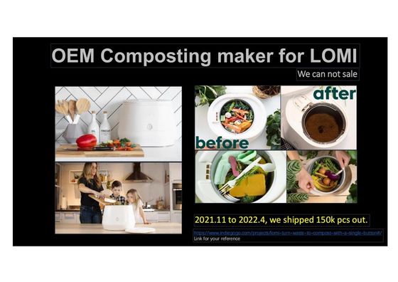Camera di rottura dei metalli Cucina elettrica Cisterna di compost per lo smaltimento dei rifiuti alimentari domestici