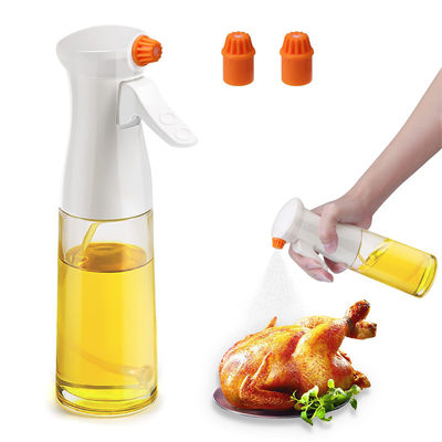 Logo personalizzato Bottiglia spray di olio di vetro di qualità alimentare da 200 ml per la cucina Dispensatore di olio d'oliva