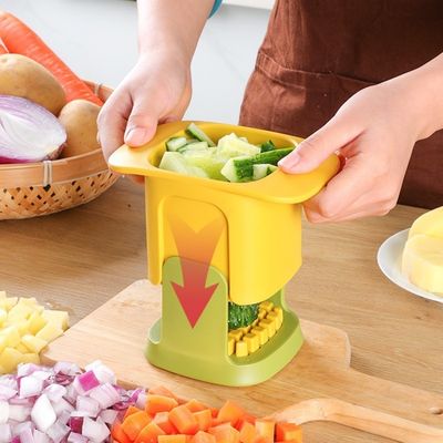 2 in 1 Tagliatore di ortaggi Tagliatore manuale Tagliatore Stampa Aglio ecc Acciaio inox