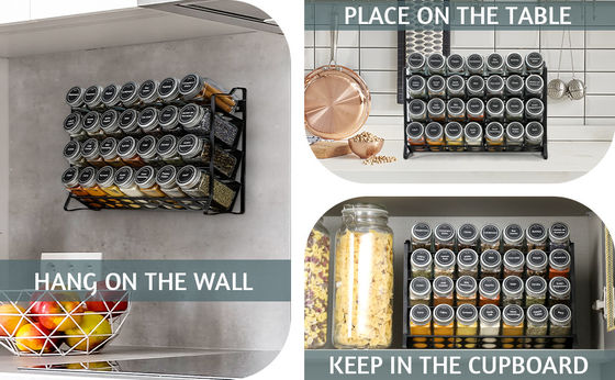 4 strati Wire Iron Mesh Spice Jar Rack per cucina Organizzazione Rack Dimensione 30*9.8*23.3cm