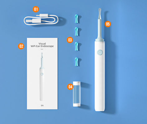 3.9mm HD Otoscopio digitale dell'orecchio WiFi con funzione direzionale AI e connettività WiFi