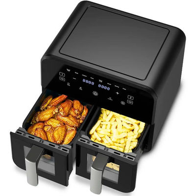 9L touch screen Double Air Fryer Electric Deep Fryer Smart Rack senza olio per uso domestico