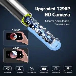 Kit di rimozione di cera per l' orecchio per la pulizia domestica con 1296P Otoscope Camera e luce per la pulizia delle orecchie