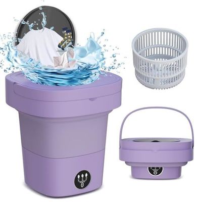 Vasca di plastica completamente automatica Mini Lavatrice pieghevole portatile per calze intima