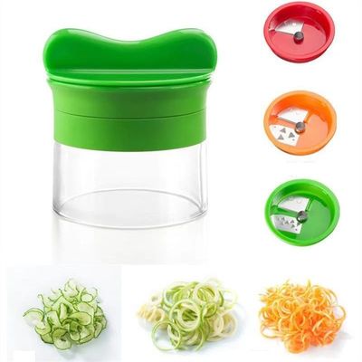 Spiralizzatore Set di taglio Julienne grossolano e sottile 3 in 1 Tagliatrice manuale di verdure per arancio