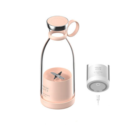 Succatore portatile ricaricabile USB blender 350ml 4 lame rosa mini elettrico per i viaggi