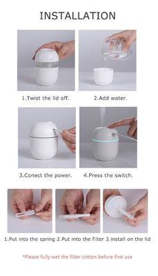 Home Umidificatore per camera da letto colorato con olio essenziale aromaterapia e luci a LED