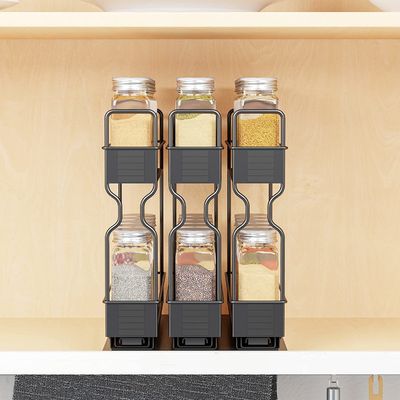 Organizza in modo efficiente il tuo bagno con 2 strati di organizzatore a slitta