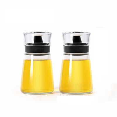 Bottiglia di olio di vetro trasparente 170ml Set di spray di olio di aceto per utensili da cucina 425g