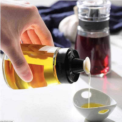 Bottiglia di olio di vetro trasparente 170ml Set di spray di olio di aceto per utensili da cucina 425g