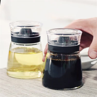 Bottiglia di olio di vetro trasparente 170ml Set di spray di olio di aceto per utensili da cucina 425g
