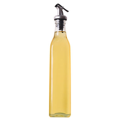 Dispenser di olio d'oliva quadrato calcio Na Aceto di vetro Bottiglia con ugello