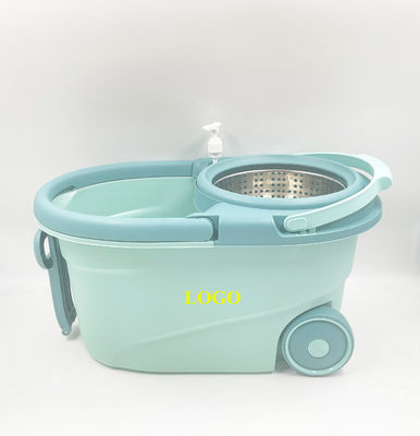 Logo personalizzato Pulizia pavimenti ad alta capacità Microfibra Spinning Mop Bucket 360 Rotating Dual Drive