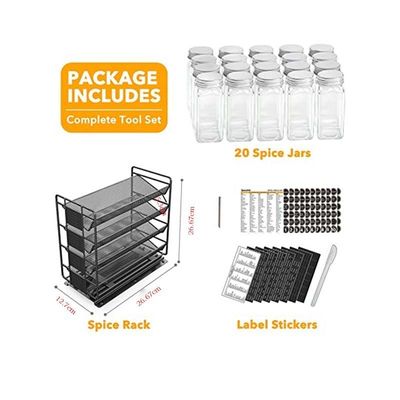 Organizzatore di spezie pratico a 4 strati per armadi e organizzazione della cucina