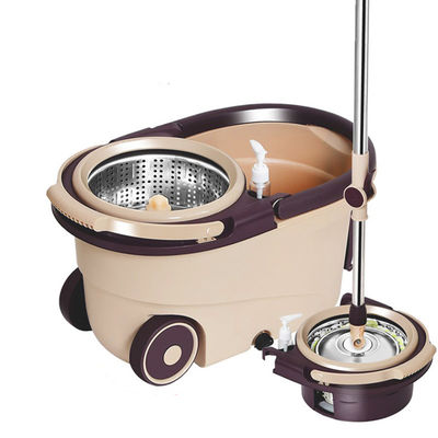 Logo personalizzato Pulizia pavimenti ad alta capacità Microfibra Spinning Mop Bucket 360 Rotating Dual Drive