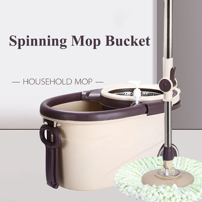 Logo personalizzato Pulizia pavimenti ad alta capacità Microfibra Spinning Mop Bucket 360 Rotating Dual Drive