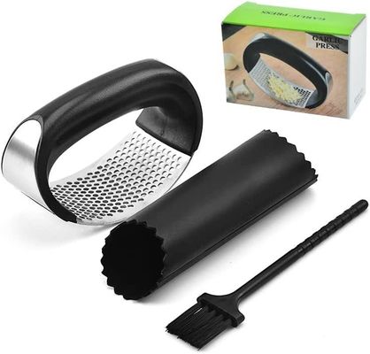 Logo personalizzato Strumenti per frutta e verdura Acciaio inossidabile Pressa all'aglio Chopper Strumento per gadget da cucina