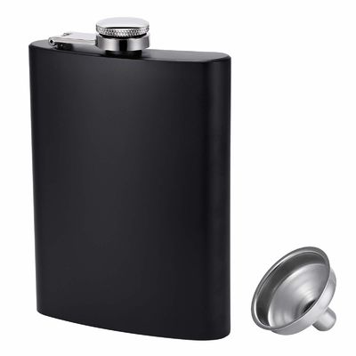 Bottiglia di vino in acciaio inossidabile coperta di cuoio per uomini 8 oz Bottiglia da anca esterna Dimensioni del prodotto 93*122mm
