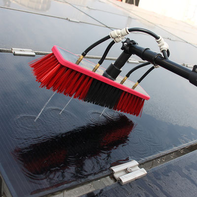 Computer vetro pannello solare spruzzo d'acqua spazzola attrezzatura di pulizia con spazzola alimentata con acqua