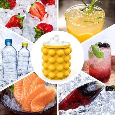 Stocked Design moderno secchio di ghiaccio in silicone per risparmiare spazio materiale di qualità alimentare