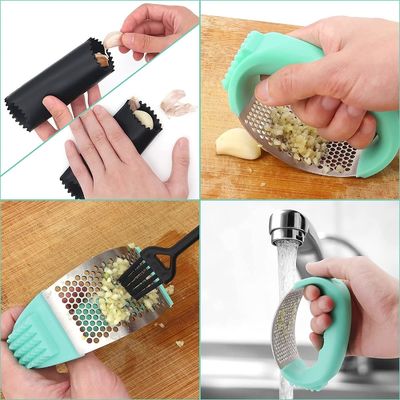 Prodotti da cucina compatti 11 * 5.1 * 7.2cm Pressa all'aglio in acciaio inossidabile per alimenti