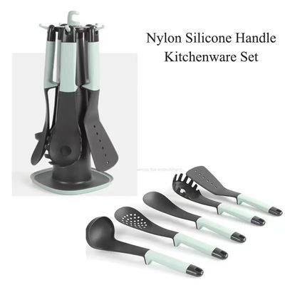 Accesso senza sforzo agli utensili con set di nylon a 6 pezzi e supporto di stoccaggio rotante