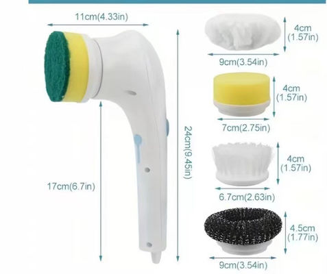 Acceptabile OEM/ODM USB spazzola per vasca da bagno portatile per pulire bagni e cucine