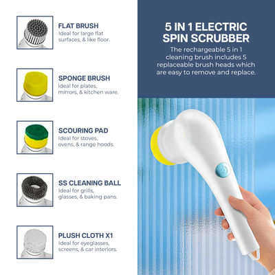 Acceptabile OEM/ODM USB spazzola per vasca da bagno portatile per pulire bagni e cucine