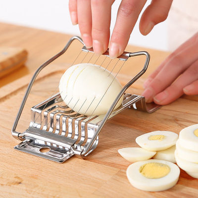 Tagliatrice di banane con prosciutto di uova in acciaio inossidabile 14*9,5*2,2 cm Strumenti per uova bollite