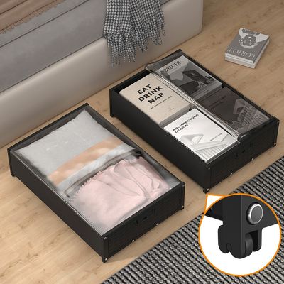 Sotto biancheria da letto / giocattoli Scatola di stoccaggio con puleggia e copertura