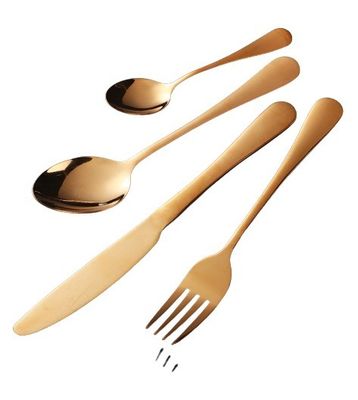 193G utensili in vracche oro placcato in acciaio inossidabile posate set cucina forchetta cucchiaio coltello