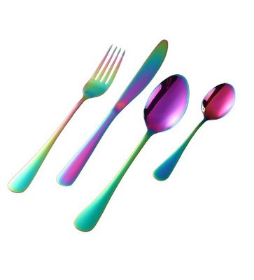 193G utensili in vracche oro placcato in acciaio inossidabile posate set cucina forchetta cucchiaio coltello
