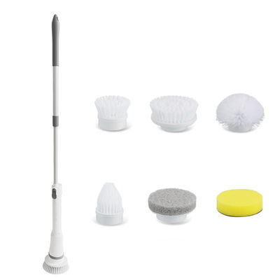 Spazzola di pulizia elettrica in plastica bianca Set Top Vendita Spazzolante per pulizia profonda