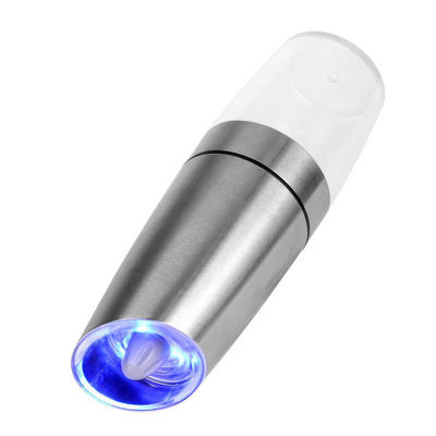 Grinder di sale per spezie di cucina sostenibile con set di grill di sale e pepe elettrico a luce blu