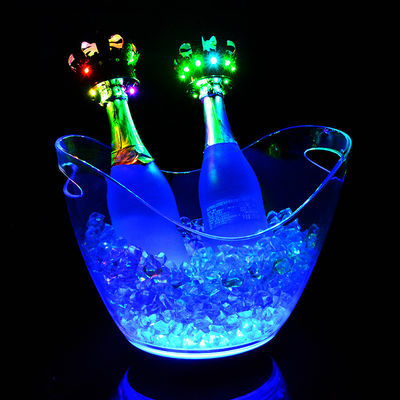 Forma ovale LED di lusso lampeggiante vino vodka whisky champagne secchi per KTV Bar Party