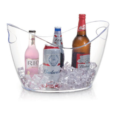 8L LED Acrilico Plastica Ice Bucket Stile di design moderno per la festa Bar Bucket Tongs Tipo
