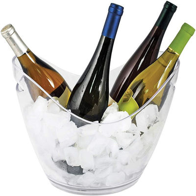 8L LED Acrilico Plastica Ice Bucket Stile di design moderno per la festa Bar Bucket Tongs Tipo