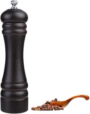 Dispositivo per la macinazione manuale di sale e pepe in legno con grossolanezza regolabile