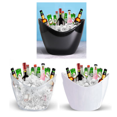 8L LED Acrilico Plastica Ice Bucket Stile di design moderno per la festa Bar Bucket Tongs Tipo