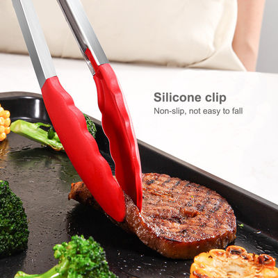 Acciaio inossidabile cucina grill Tongs per campeggio all'aperto BBQ buffet
