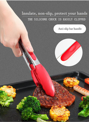 Acciaio inossidabile cucina grill Tongs per campeggio all'aperto BBQ buffet