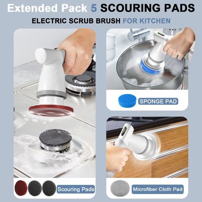 Spazzola elettrica USB 9 in 1 per la cucina bagno vasca da bagno e lavastoviglie