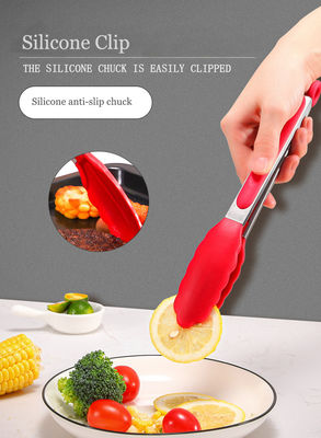 Acciaio inossidabile cucina grill Tongs per campeggio all'aperto BBQ buffet