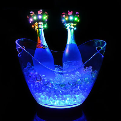 Party Club Hotel Acrilico Contenitore di bevande in plastica Logo personalizzato Led Acrilico Ice Bucket