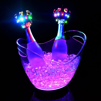 Party Club Hotel Acrilico Contenitore di bevande in plastica Logo personalizzato Led Acrilico Ice Bucket