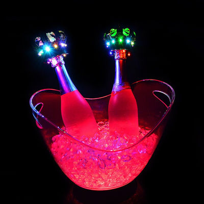 Party Club Hotel Acrilico Contenitore di bevande in plastica Logo personalizzato Led Acrilico Ice Bucket